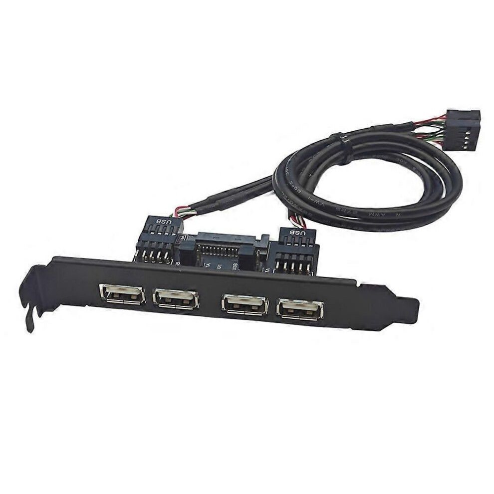 Pcie Usb Expansion Card Dual 9Pin To 4-Port Usb2.0 Adapter Card Pc Panel Expansion For Desktop Win1 9409192895479