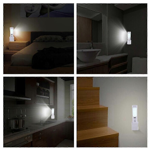 4-in-1 Motion Sensor Wall Light, Power-Off LED Night Light Flashlight, Rechargeable Emergency Light with EU Plug 2