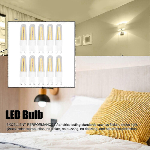 Πακέτο 10 λαμπτήρων LED G9 3W 200LM με νήμα για πολυελαίους, φωτ 2