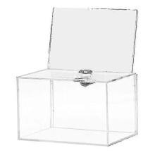 Acrylic Donation Box for Voting, Charity, Polls, Surveys, Sweepstakes, Contests, Advice, Tips