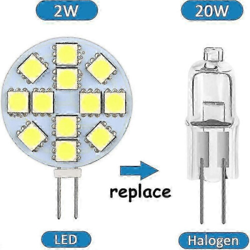 Λαμπτήρας LED G4 2W AC/DC 12V Θερμό Λευκό, Ισοδύναμο Αλογόνου 20W, 2