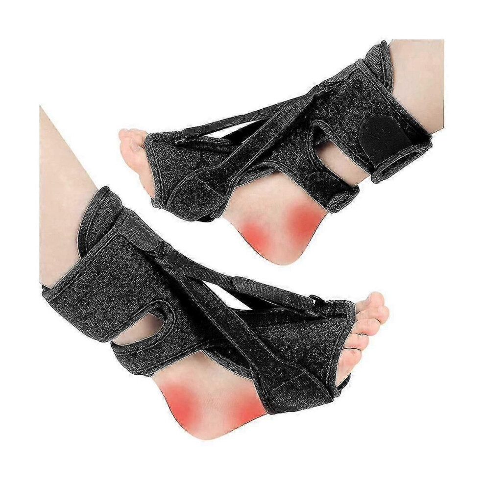 2 Pcs Plantar Fasciitis Night Splint, Relief Brace for Plantar Fasciitis & Achilles Tendonitis Pain Relief