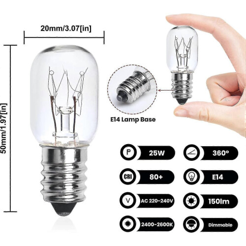 Συσκευασία 10 μικρών λαμπτήρων Edison με βίδα 25W SES E14, διαφανείς 1