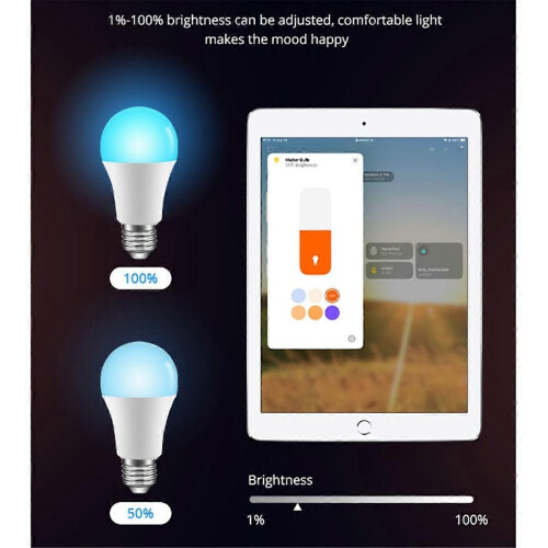 Smart Light Bulbs WiFi LED Bulb 9W RGB Voice Control 1