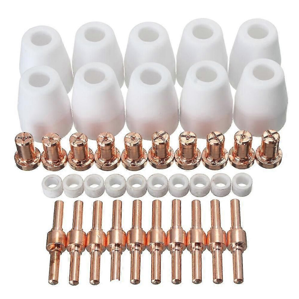 40Pcs Air Plasma Cutter Consumables For Pt-31 Lg-40 Torch, Compatible With Cut-40 50 Plasma Cutters 9409192920614