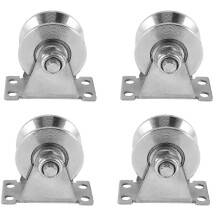 Confezione da 4 pulegge a V in acciaio inox con cuscinetti silenziosi e ruote a rulli scorrevoli con