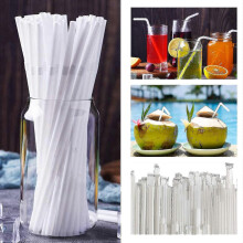 200 st individuellt förpackade papperssugrör, flexibla återanvändbara för juice, cocktail, kaffe - böjbara