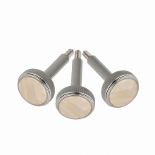 Pulsanti per valvole in ottone nichelato compatibili con eufonio, set da 3 pezzi