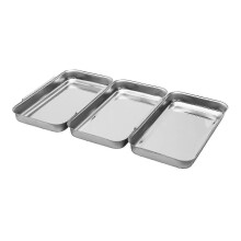 Zestaw 3 blach do panierowania, małe blachy do pieczenia do urządzeń Baking Lab