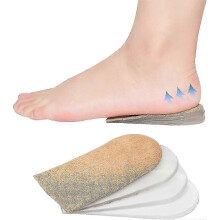 Orthopedic Heel Lift Inserts for Leg Length Discrepancy, Adjustable 4-Layer Height Insoles for Achilles Tendonitis, Heel Spurs Relief