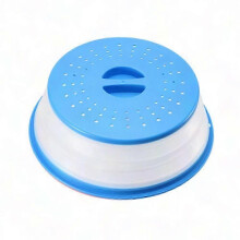 Splatter Guard with Rubber Grip, Ventilated Steam Holes, Heat-Resistant Cover for Microwave Use