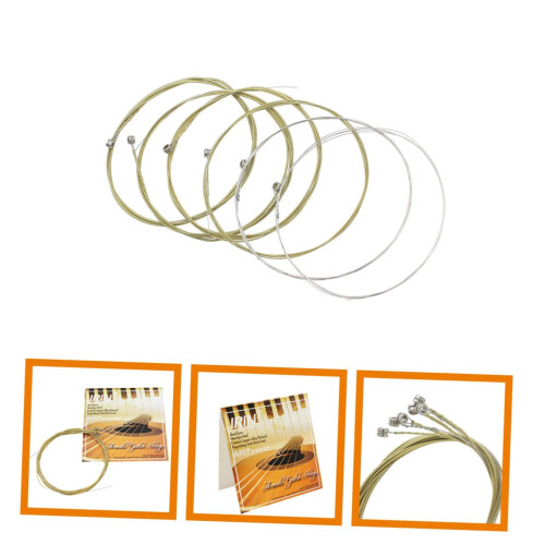 Acoustic Guitar Strings Set 6pcs Durable Fast Tuning with Rich Balanced Resonance 1