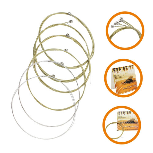 Acoustic Guitar Strings Set 6pcs Durable Fast Tuning with Rich Balanced Resonance 2