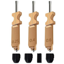 3PK Upgraded 0.25+0.4+0.6MM Hotend Kit for Flashforge AD5X Quick-Detachable Nozzle,Extra 3 Silicone Cover 1 Nozzle Brush