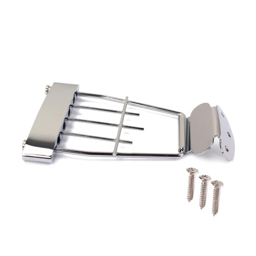 Plated Guitar Tailpiece Adjustable Bridge for DIY Guitarists Stable Tone Easy Installation