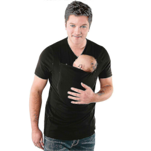 Ανδρικό μπλουζάκι μάρσιπος Kangaroo Dad για νεογέννητα και βρέφη 1