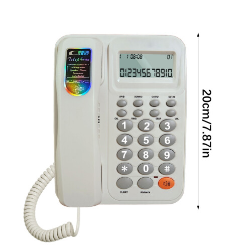 Desk Telephone With Large Button And Clear Call Display For 2