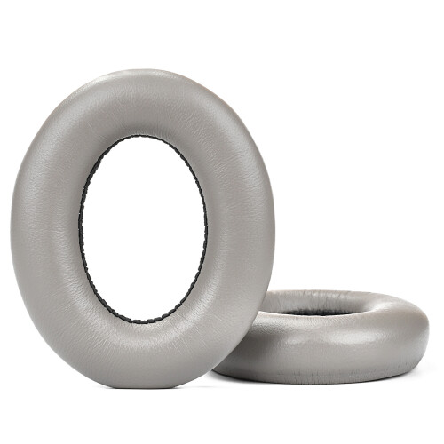 Coussinets d'oreille pour écouteurs en peau de mouton,-Gris