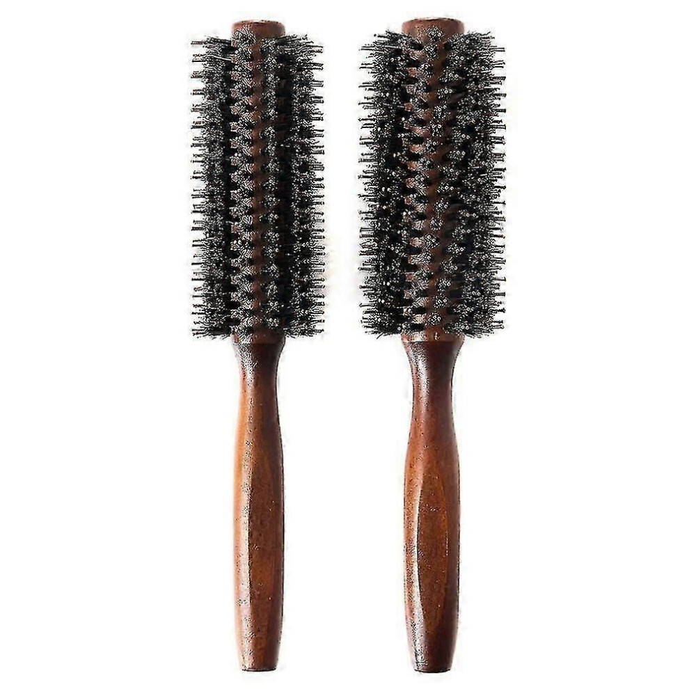 Boar Bristle Hair Brush Set for Detangling, Straightening, and Curling - Natural Hair Care