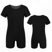 Tuta intera a maniche corte per bambini, ideale per danza, ginnastica, balletto, corsa ed esercizio