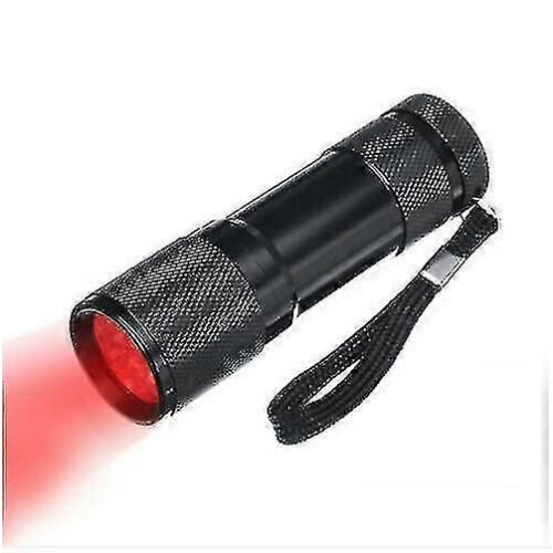 670nm 9-LED Deep Red Light Flashlight for Eyesight Improvement, Red Light Therapy Torch
