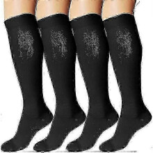 4-Pack Compression Socks for Men & Women - Support & Comfort