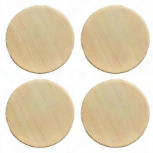 Natural Pine Wood Discs for Crafting, Painting, and Hanging Projects - Unfinished Wooden Circles with Hole