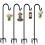 48inch Outdoor Shepherd's Hook, Heavy Duty Bird Feeder Post 2