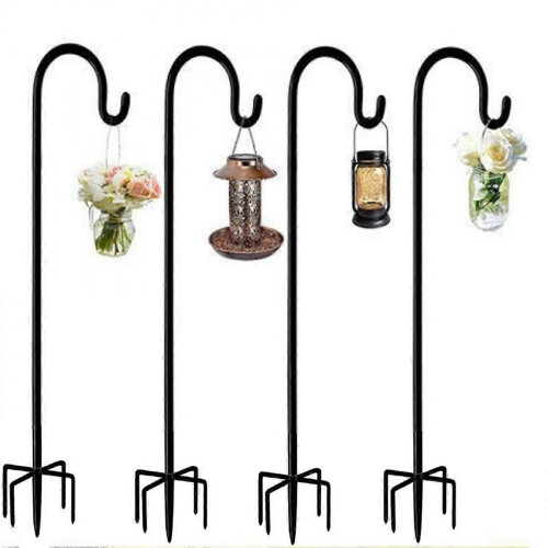 48inch Outdoor Shepherd's Hook, Heavy Duty Bird Feeder Post 1