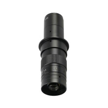 Lente de montura C con zoom 180X (0,7X-4,5X) compatible con cámaras de microscopio industriales USB.