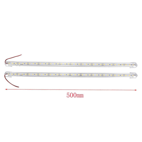 4 τεμάχια άκαμπτη λωρίδα LED από κράμα αλουμινίου, αδιάβροχη 12V 50CM, θερμό λευκό 1