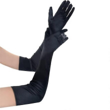 Elegant Satin Long Gloves for Women - Perfect for Dance, Wedding & Performance