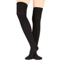 Calzini unisex sopra il ginocchio a righe con punta in cotone, essenziali per tutti i giorni.
