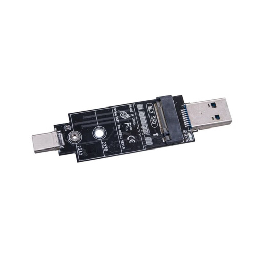 RTL9210B Chip B+M/M Key Dual Protocol M2 SSD Adapter for M.2  Protocol SSD NVME SSD 10Gbps USB 3.2 GEN2 Riser A
