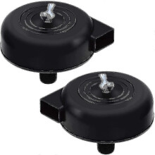 2 Pcs 16mm 3/8" Male Thread Silent Air Compressor Filters, Black