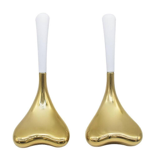 Ice Globes for Face 2PC Luxury Rose Gold Sticks Face Roller Cold