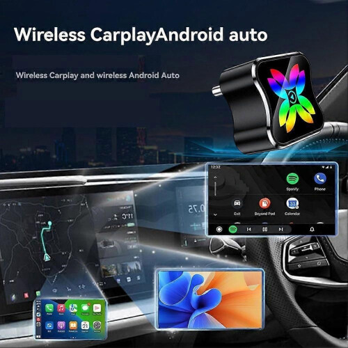 Ασύρματο Carplay 2 σε 1 για Android, προσαρμογέας AI, WiFi και Bluetooth, 2