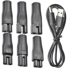7-teiliges Set 5V USB-Netzkabel als Ersatz für Haarschneidemaschinen, Barttrimmer, Rasierer und Schreibtischlampen