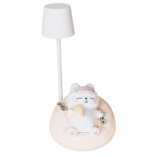 LED Desk Lamp Mini Cat Dimming Reading Light 3 Lighting Mode USB Rechargeable Bedside Nightlight Portable Night Light A