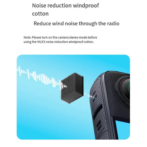 Suitable for X4 Windproof Sponge Action Camera X3/X2 Windproof Case 2