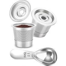 Reusable K Cups and Coffee Pods for Coffee Maker PB051 & CFP101/PB041-Stainless Steel K Cups Coffee