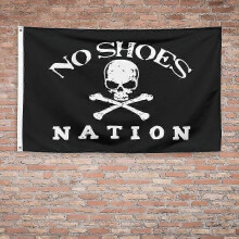 Flaga No Shoes Nation 3x5 stóp – oficjalny baner kibica Kenny'ego Chesneya