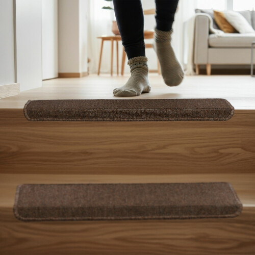 Rectangular Stair Treads Set of 15 - Non-Slip Step Mats 2