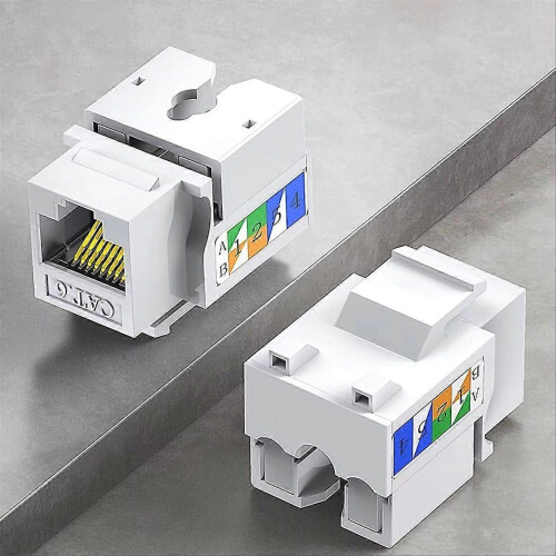 10PCS Cat6 Jack, Ethernet Punch Down Connector, Compatible Cat5/5e/6 1