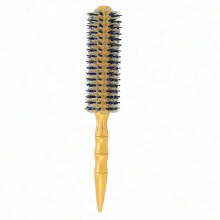 Detangling Hair Brush with Wooden Handle and Nylon Bristles for Smooth Styling