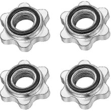 Set of 4 Dumbbell Spinlock Collars, Non-Slip 25mm Standard Screw Caps for Dumbbell and Barbell Bars