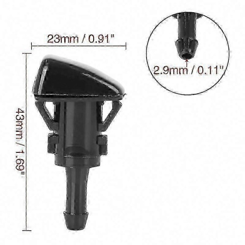 Chrysler Dodge RAM Jeep Windshield Washer Nozzle Replacement 5113049AA Single Hole Sprayer 2