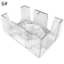 Soporte giratorio para 2/6 mazos de cartas, bandeja transparente para cartas de juego de Canasta, accesorios