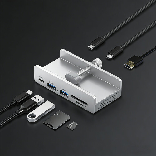 Fast 7 In 1 USB Type C Expander With Clear Display 100W Energy 1