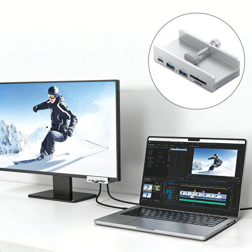 Fast 7 In 1 USB Type C Expander With Clear Display 100W Energy 2